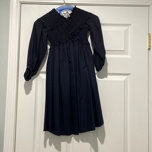 Zara Navy Off the shoulder dress